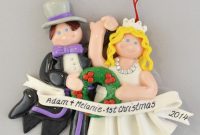 Bride groom christmas ornament