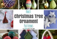 Knit christmas tree ornament