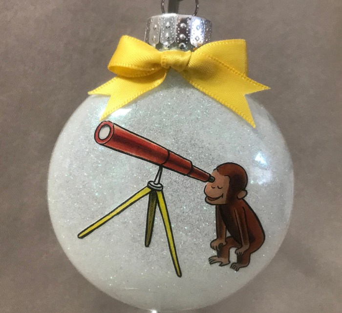 Curious george christmas ornament