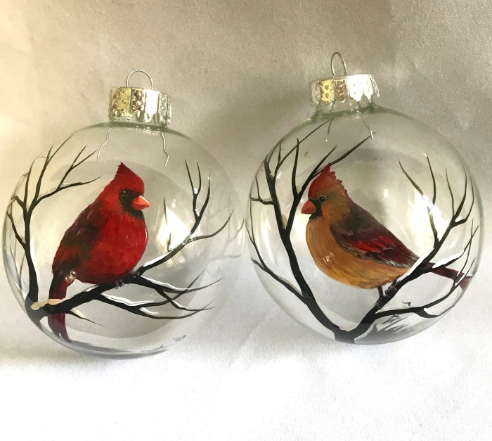 Cardinal christmas tree ornament