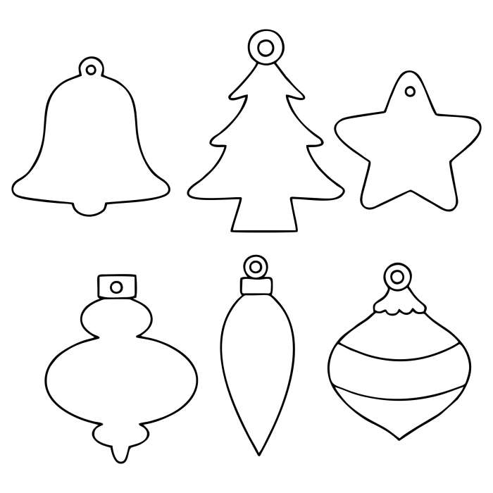 Christmas ornament outline printable