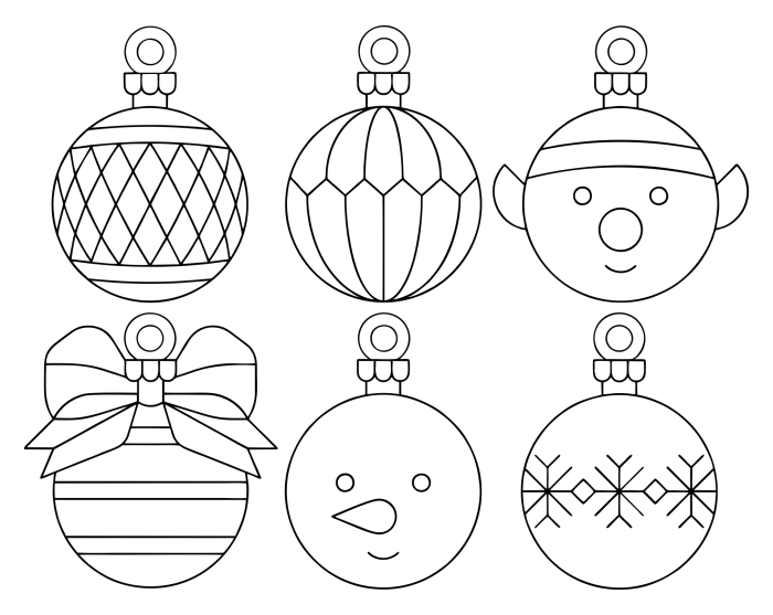 Ornament christmas templates printable template ball patterns printablee via