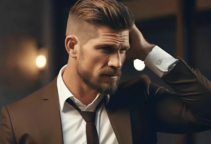 Men's hairstyle for thin straight hair