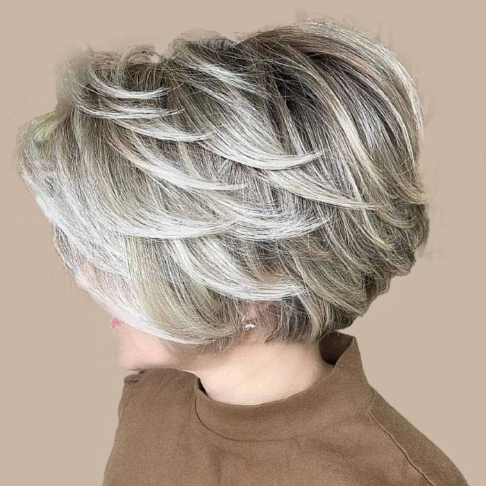 Feather cut hairstyle for short hair